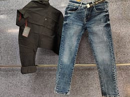 MICRO CHECK SHIRT AND JEANS COMBO