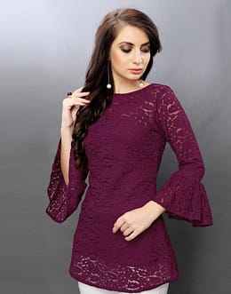 Dreamy Purple Coloured Net Russell Net Tops