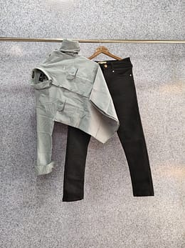 HEAVY PLAN DOUBLE POCKET SHIRT AND JEANS COMBO